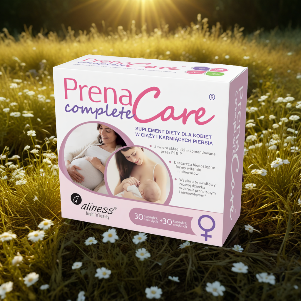 PrenaCare Complete Aliness – Suplement diety dla kobiet w ciąży – 30 kapsułek twardych + 30 kapsułek miękkich