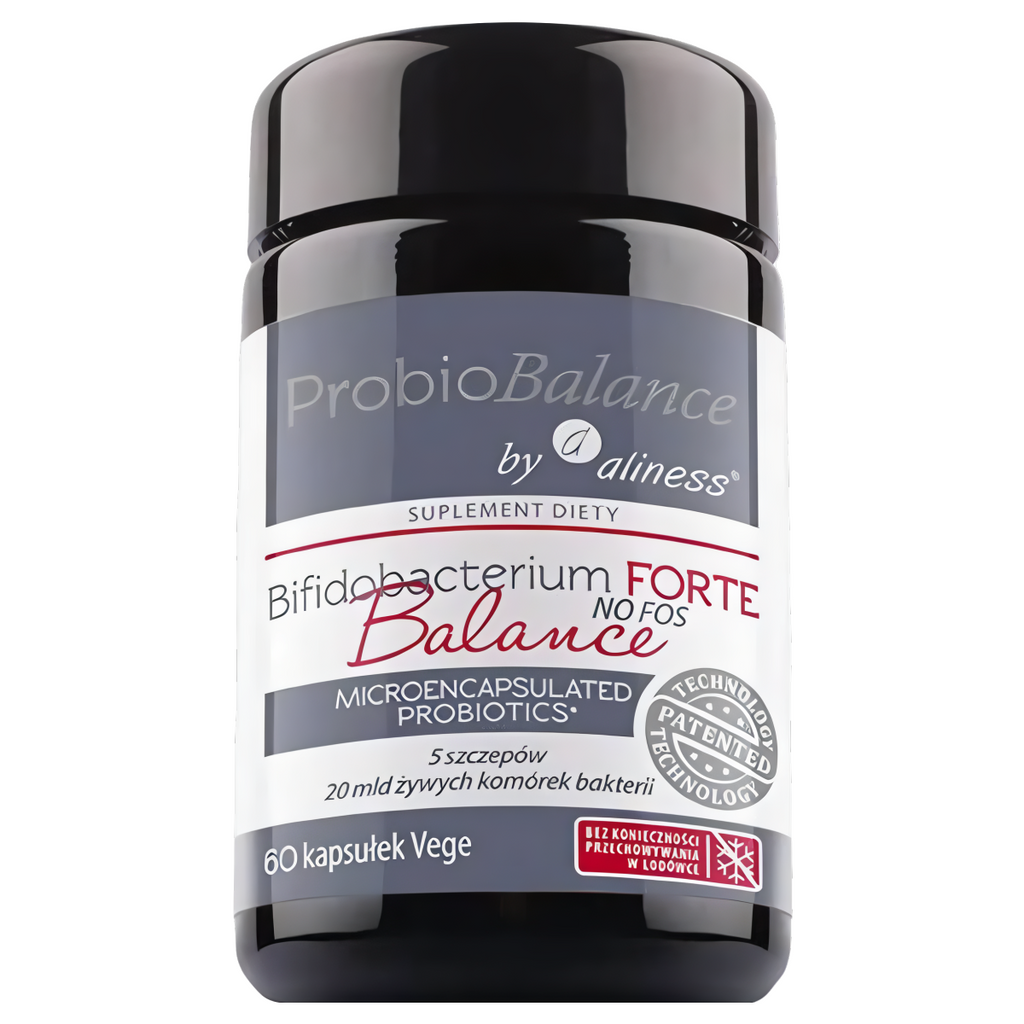 Probiotyk BIFIDOBACTERIUM FORTE NO FOSS Balance ProbioBalance Aliness - 60 kapsułek Vege