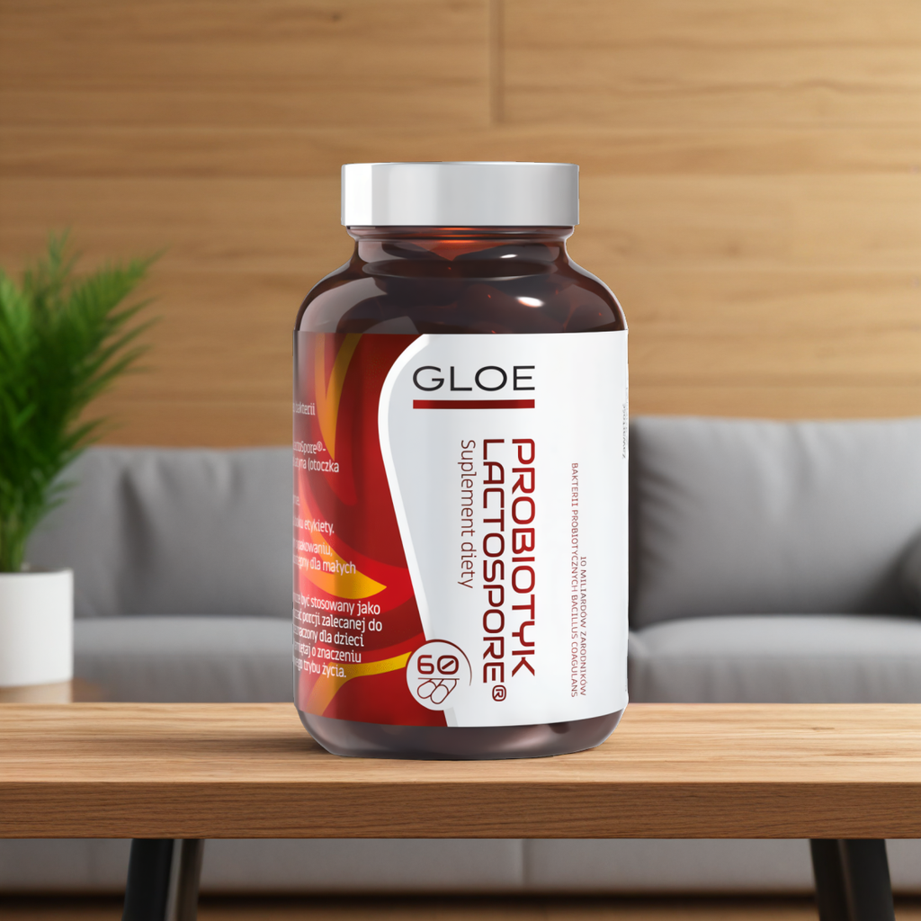Probiotyk Lactospore Gloe  - Wsparcie układu pokarmowego - 60 kapsułek