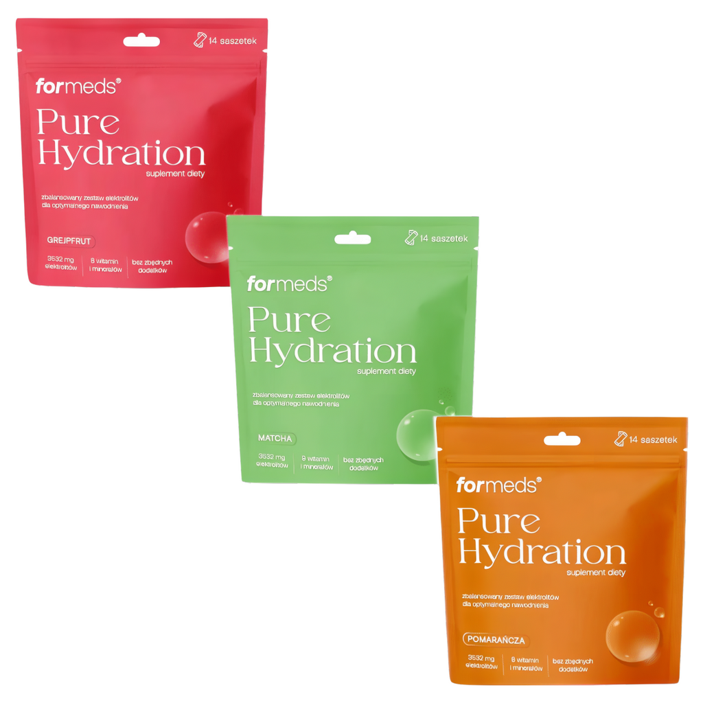 Pure Hydration Formeds - Zbalansowany zestaw elektrolitów - 14 saszetek (Smak: matcha)