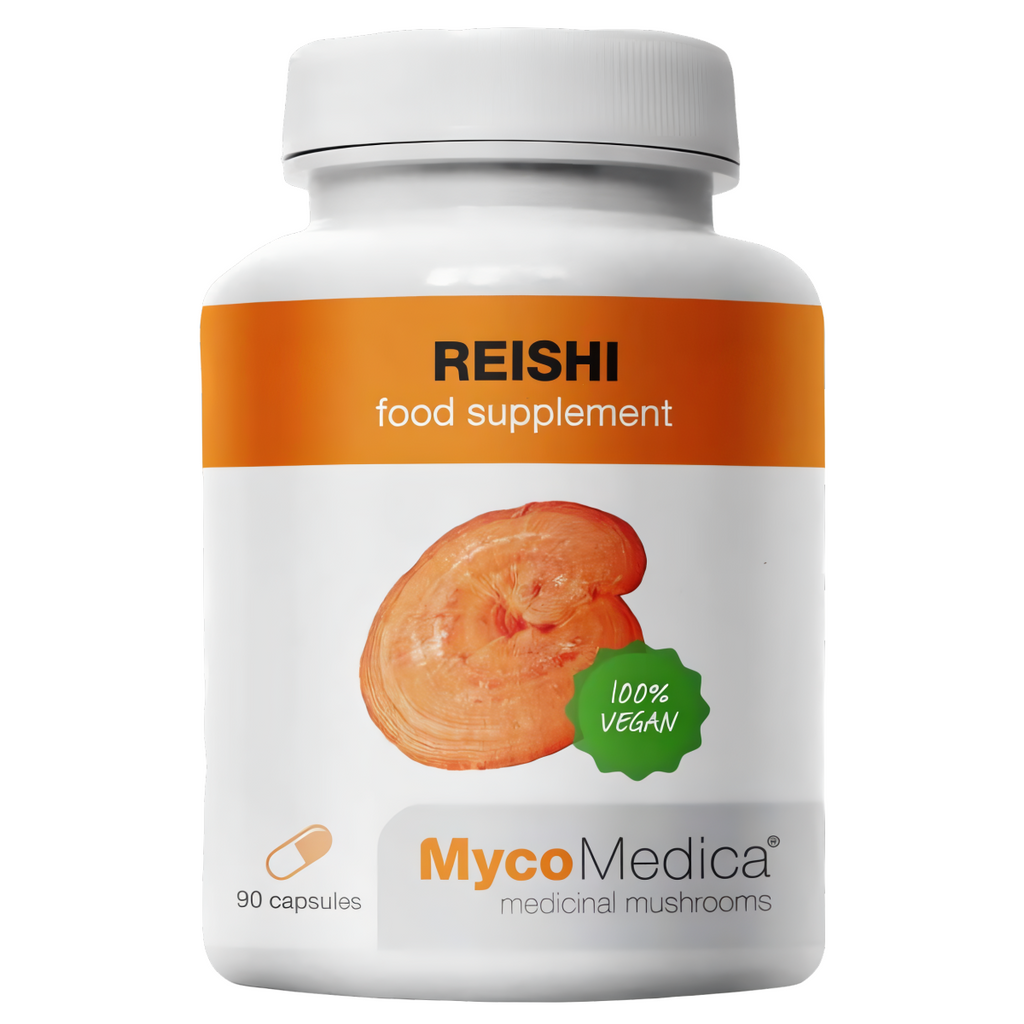 Reishi Boski grzyb nieśmiertelności MycoMedica 30% polisacharydów 500 mg - 90 kapsułek