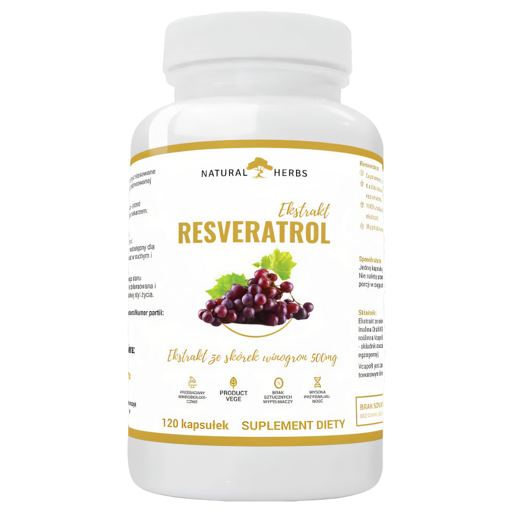 Resveratrol Ekstrakt ze skórek winogron 500 mg Alto Pharma - 120 kapsułek
