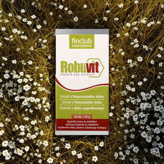 Robuvit Finclub - Ekstrakt z dębu szpułkowego i witamina B12 - 60 tabletek