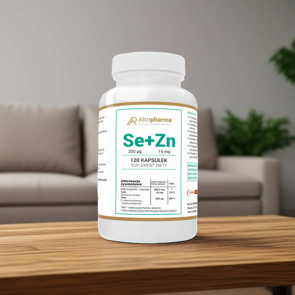 Se + Ze Alto Pharma - Selen i Cynk wzbogacony o prebiotyk - 120 kapsułek