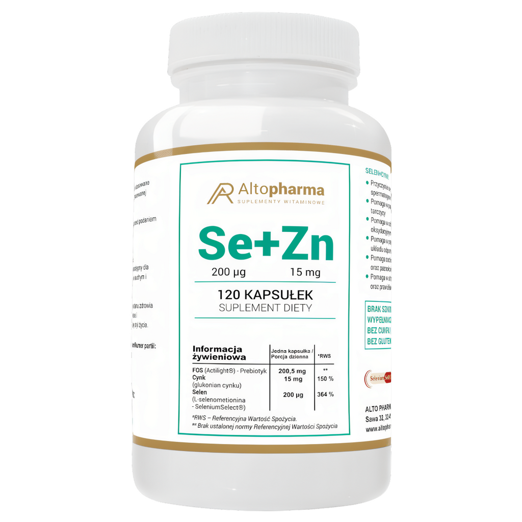 Se + Ze Alto Pharma - Selen i Cynk wzbogacony o prebiotyk - 120 kapsułek
