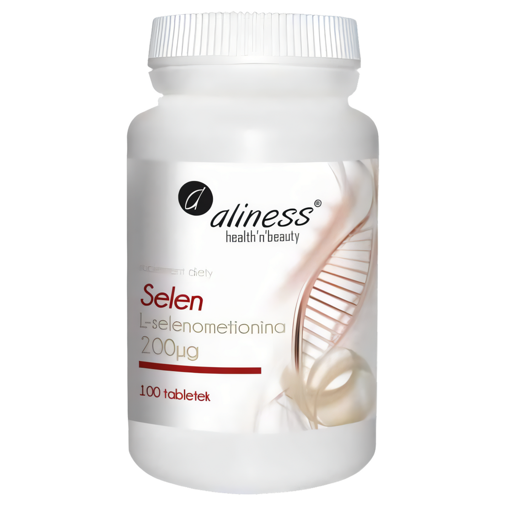 Selen L-selenometionina 200 µg Aliness - Wsparcie Twojego Zdrowia - 100 tabletek