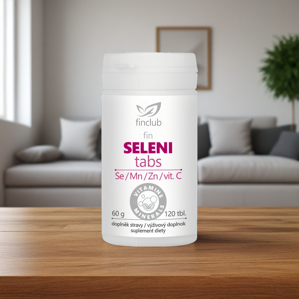 Selenitabs Finclub - Selen, cynk, mangan i witamina C- 120 tabletek