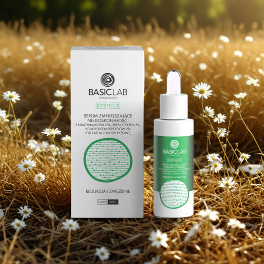 Serum zmniejszające niedoskonałości BASICLAB - Redukcja i Zwężenie - 30 ml