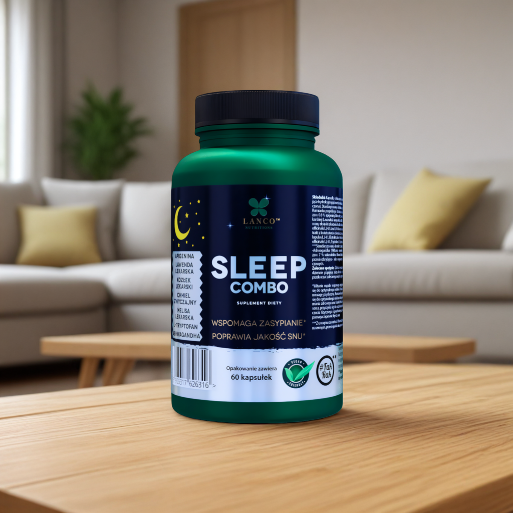 Sleep combo Lanco - Ziołowe ekstrakty nasenne - 60 kapsułek