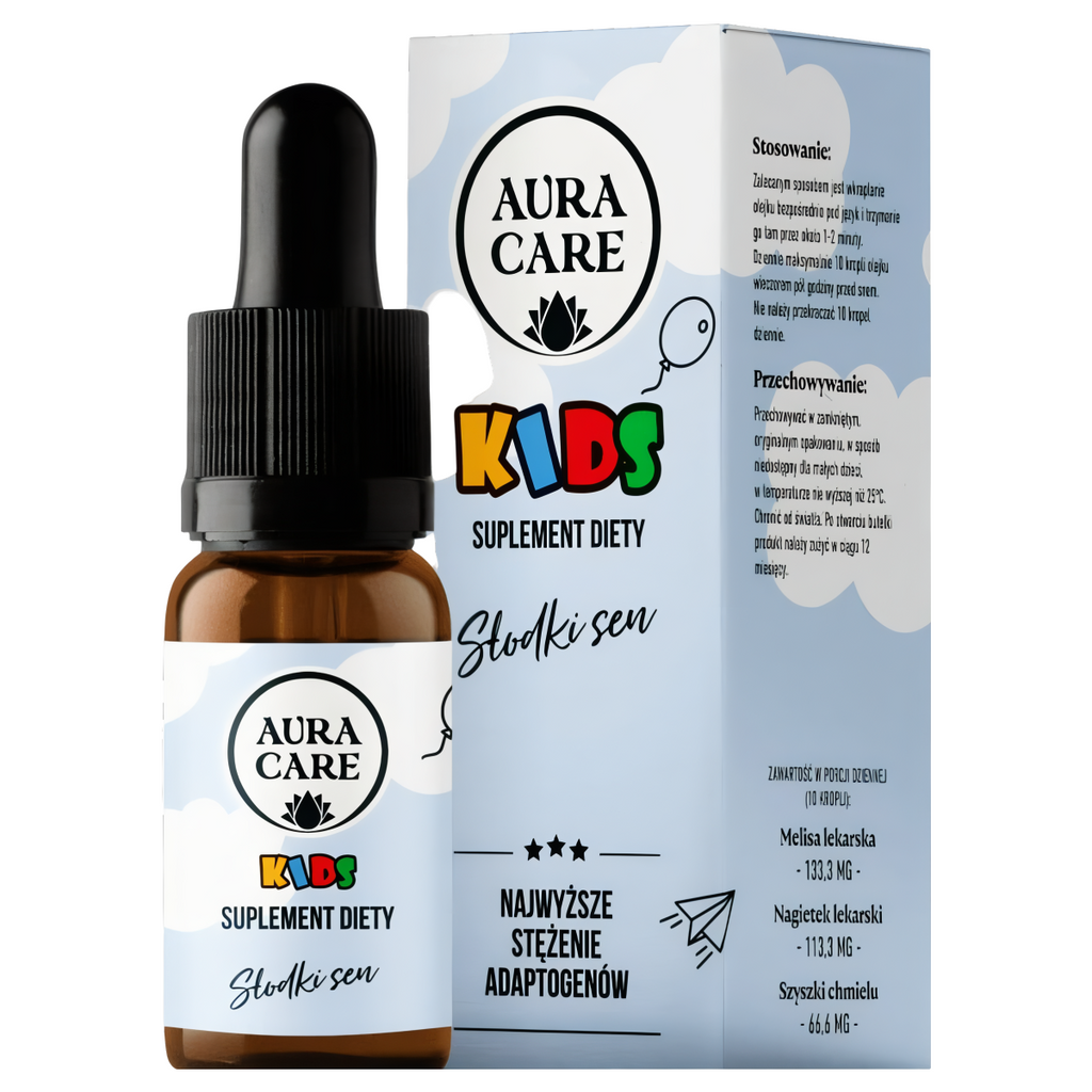 Słodki Sen AURA CARE - Ukojenie i spokojny sen dziecka - 10ml, około 300 kropli