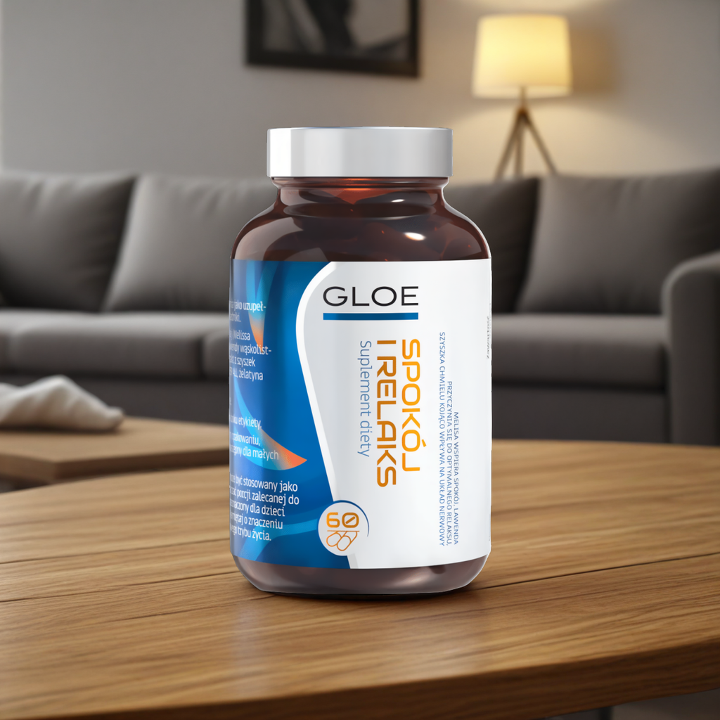 Spokój i relaks Gloe - Moc trzech naturalnych ekstraktów - 60 kapsułek