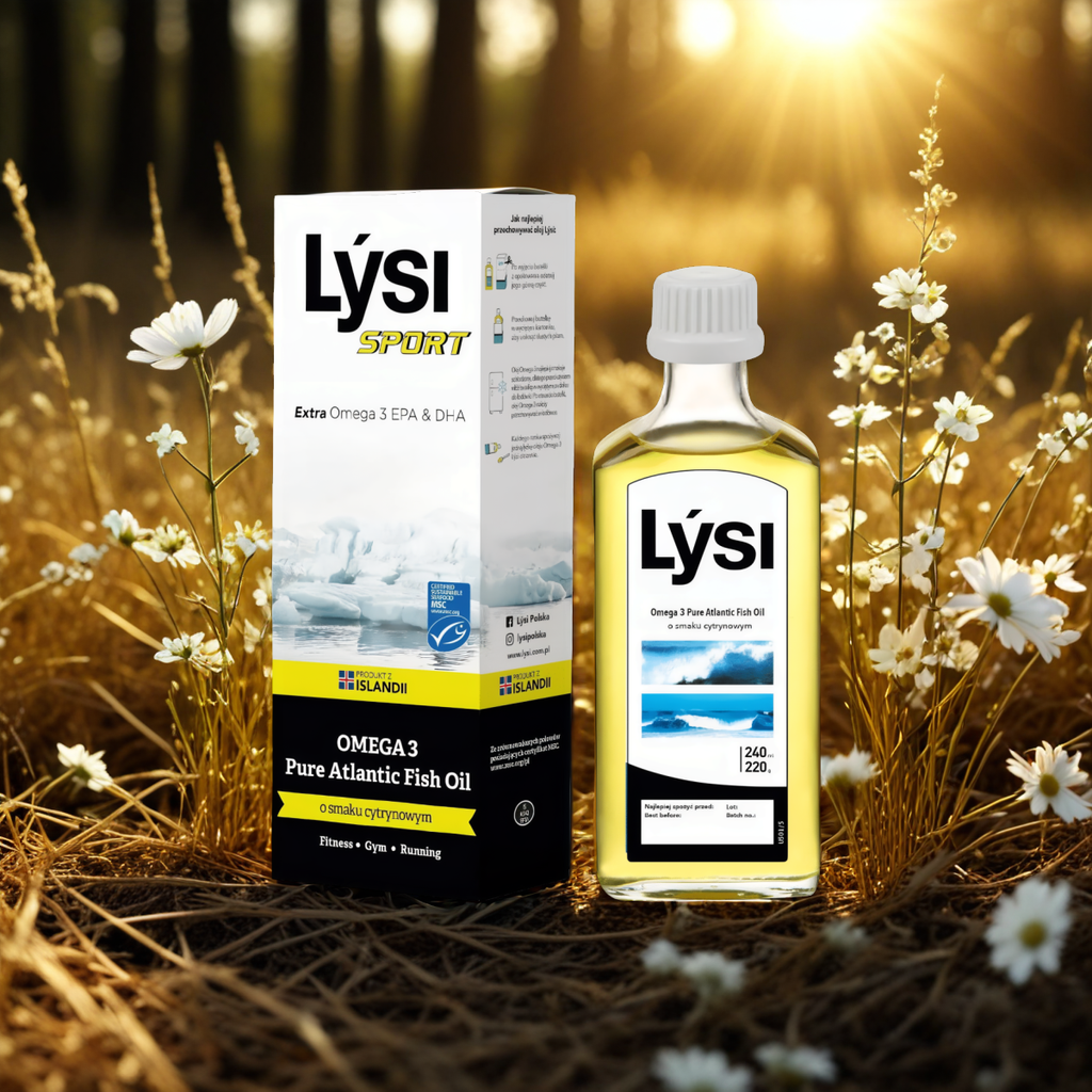 Sport Omega-3 Lysi - Olej Omega-3 z Oceanu Spokojnego oraz Atlantyckiego - 240 ml