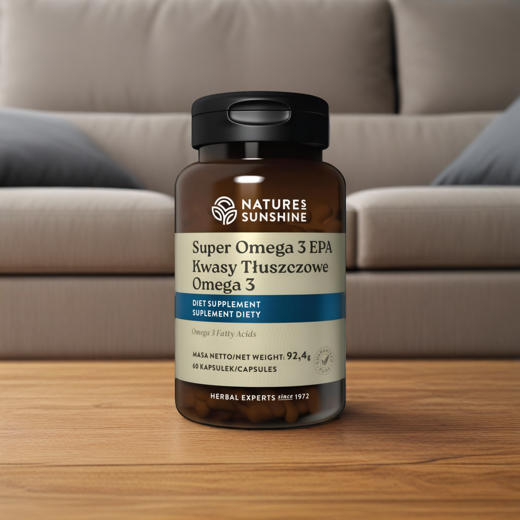 Super Omega 3 EPA Kwasy Tłuszczowe Nature's Sunshine - Wspiera pracę serca - 60 kapsułek