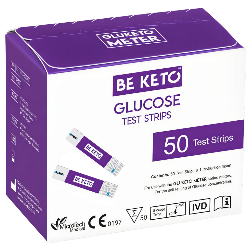 Testy paskowe GLUKOZA do Gluketo Meter BeKeto - Szybkie i precyzyjne pomiary glukozy - 50 sztuk