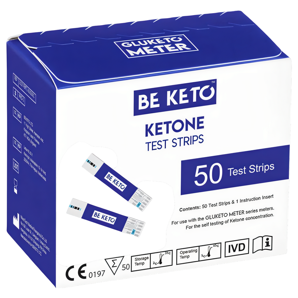 Testy paskowe KETONY do GluKeto Meter BeKeto - Szybkie i dokładne pomiary ketonów - 50 sztuk