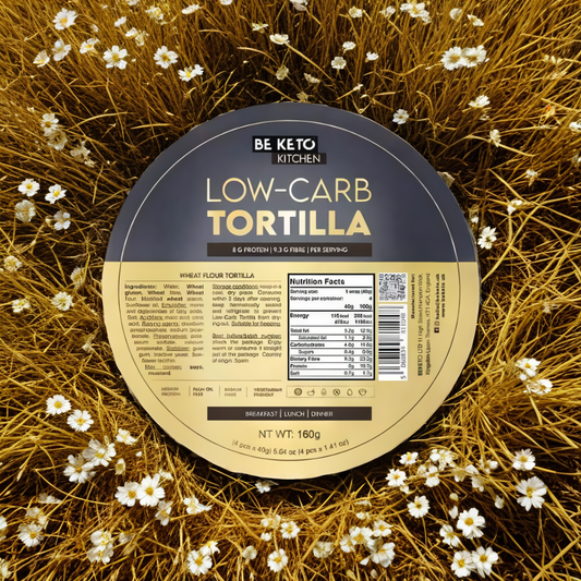 Tortilla Keto BeKeto - Wysoka zawartość białka i błonnika - 4 x 40 g