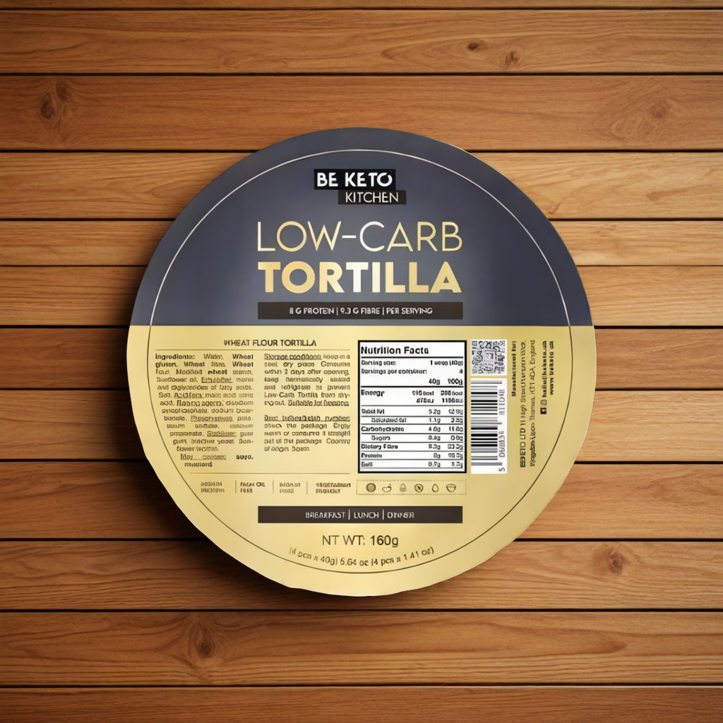Tortilla Keto BeKeto - Wysoka zawartość białka i błonnika - 4 x 40 g
