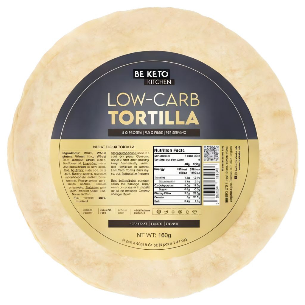 Tortilla Keto BeKeto - Wysoka zawartość białka i błonnika - 4 x 40 g
