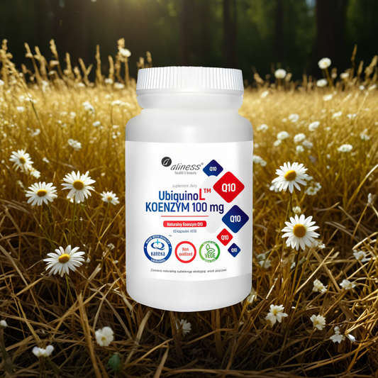 UbiquinoL KANEKA Naturalny Koenzym Q10 Aktywna forma 100 mg Aliness – 60 kapsułek