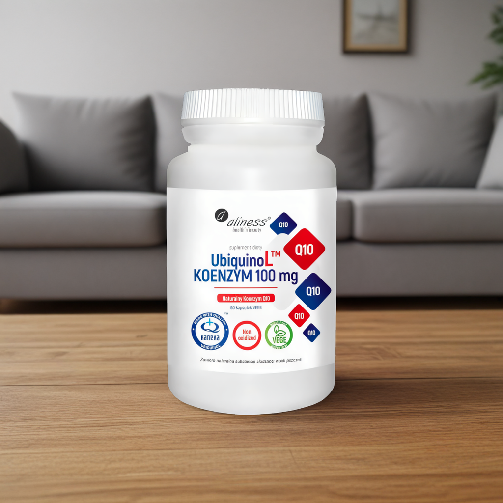 UbiquinoL KANEKA Naturalny Koenzym Q10 Aktywna forma 100 mg Aliness – 60 kapsułek