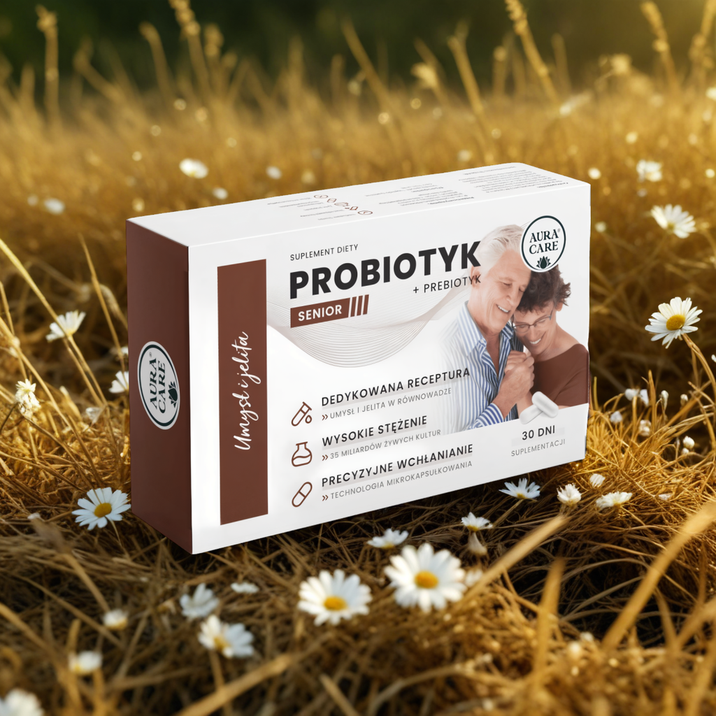 Umysł i jelita Senior Aura Care - Probiotyki dla Seniora - 30 kapsułek