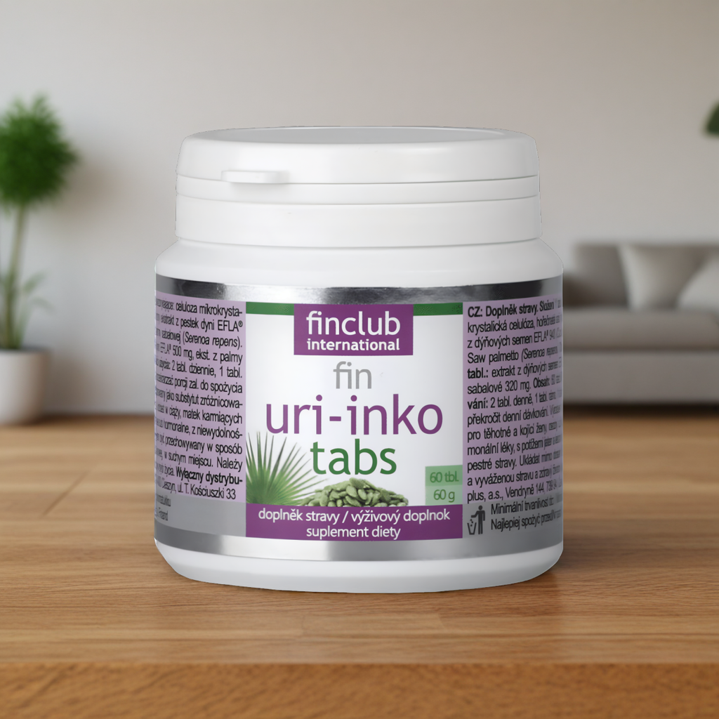 Uri-inko tabs Finclub - Ekstrakty z pestek dyni i owoców palmy sabałowej - 60 tabletek