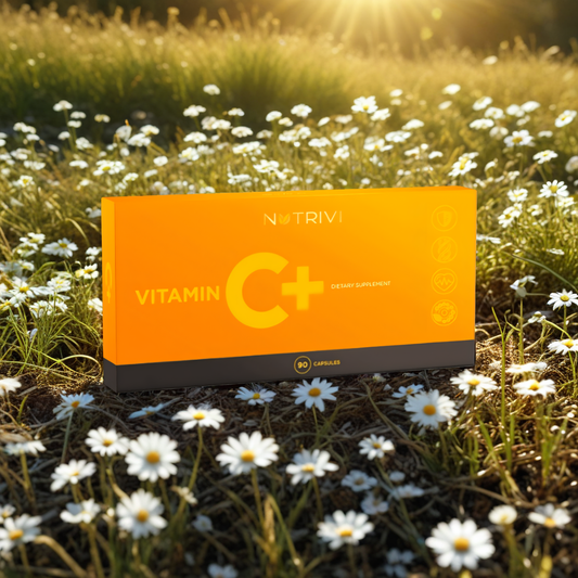 Vitamin C+ NUTRIVI WellU - Witamina C z dodatkiem krzemu, diosminy i hesperydyny - 90 kapsułek