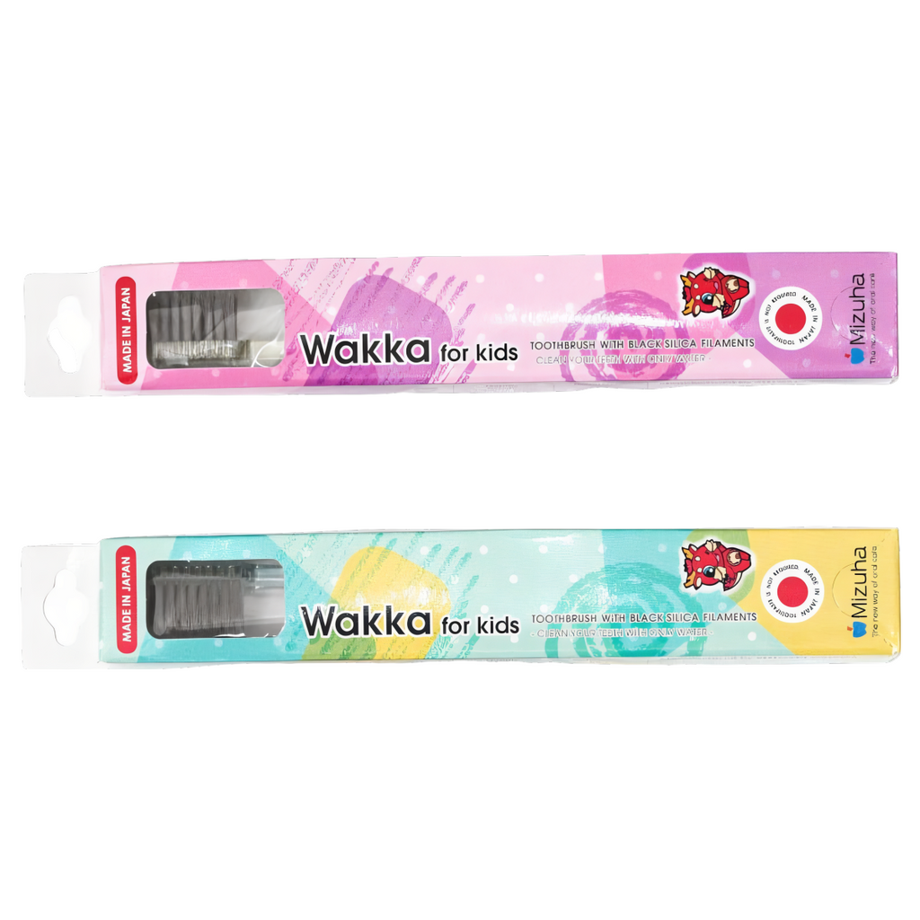 WAKKA Kids Mizuha - Szczoteczka do zębów dla dzieci z Czarną Krzemionką
