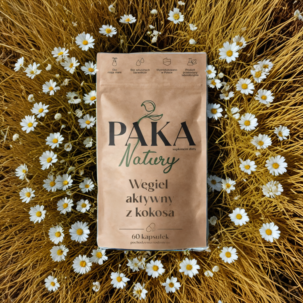 Węgiel aktywny Paka Natury - Naturalne wsparcie - 60 kapsułki