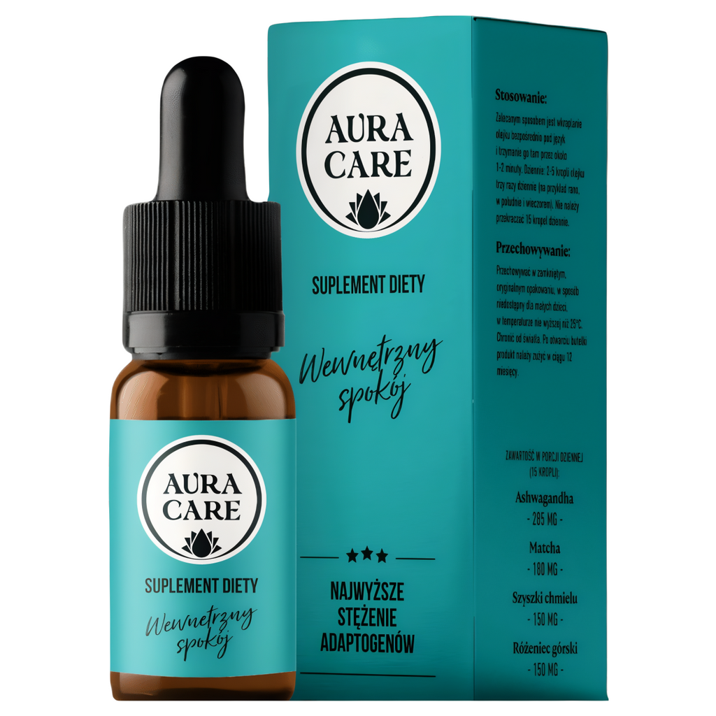 Wewnętrzny spokój AURA CARE - Wsparcie równowagi emocjonalnej - 10ml, około 300 kropli