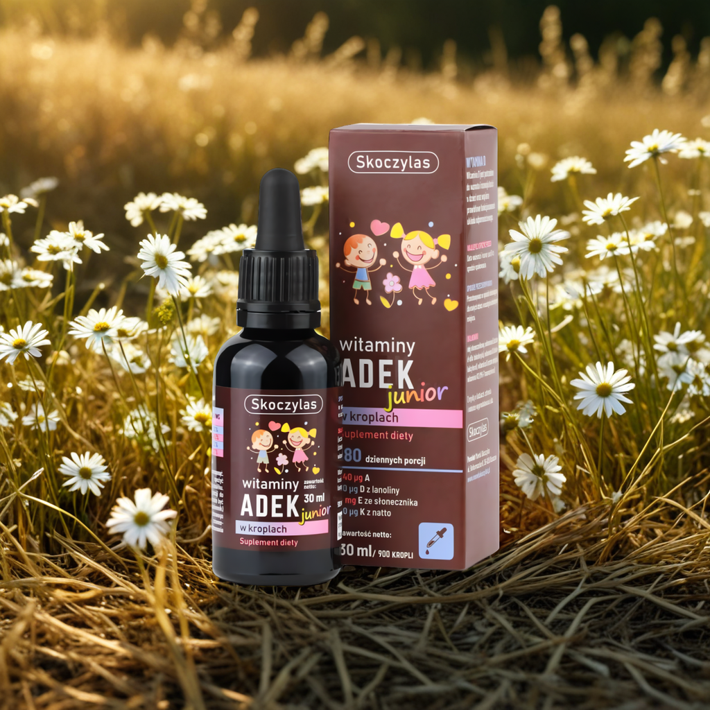 Witamina ADEK Junior Skoczylas - Witaminy dla dzieci w kroplach - 30 ml