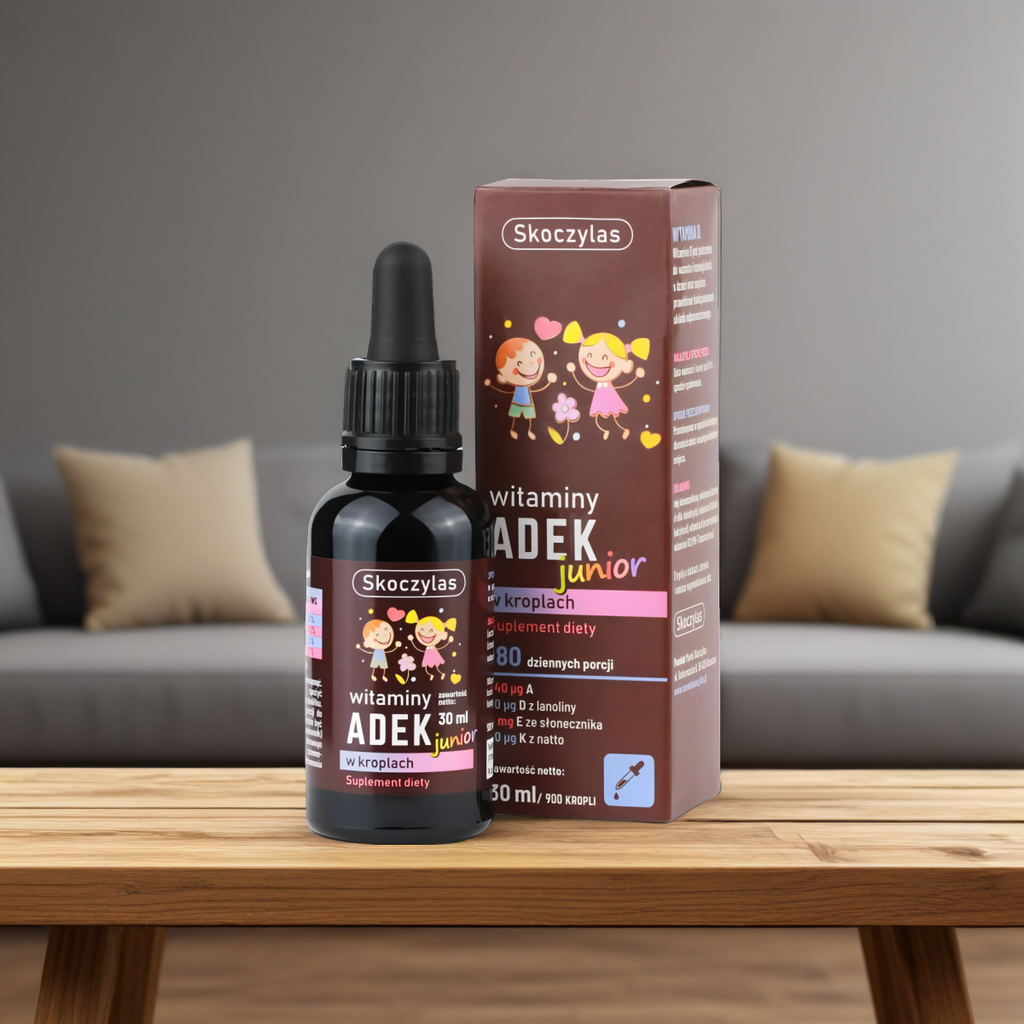 Witamina ADEK Junior Skoczylas - Witaminy dla dzieci w kroplach - 30 ml