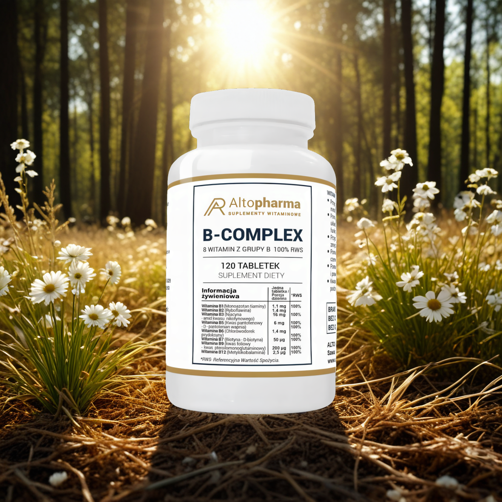 Witamina B Complex 100% RWS 8 witamin z grupy B Alto Pharma - 120 tabletek