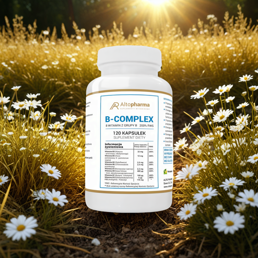 Witamina B-Complex 8 witamin z grupy B 200% RWS Alto Pharma - 120 kapsułek