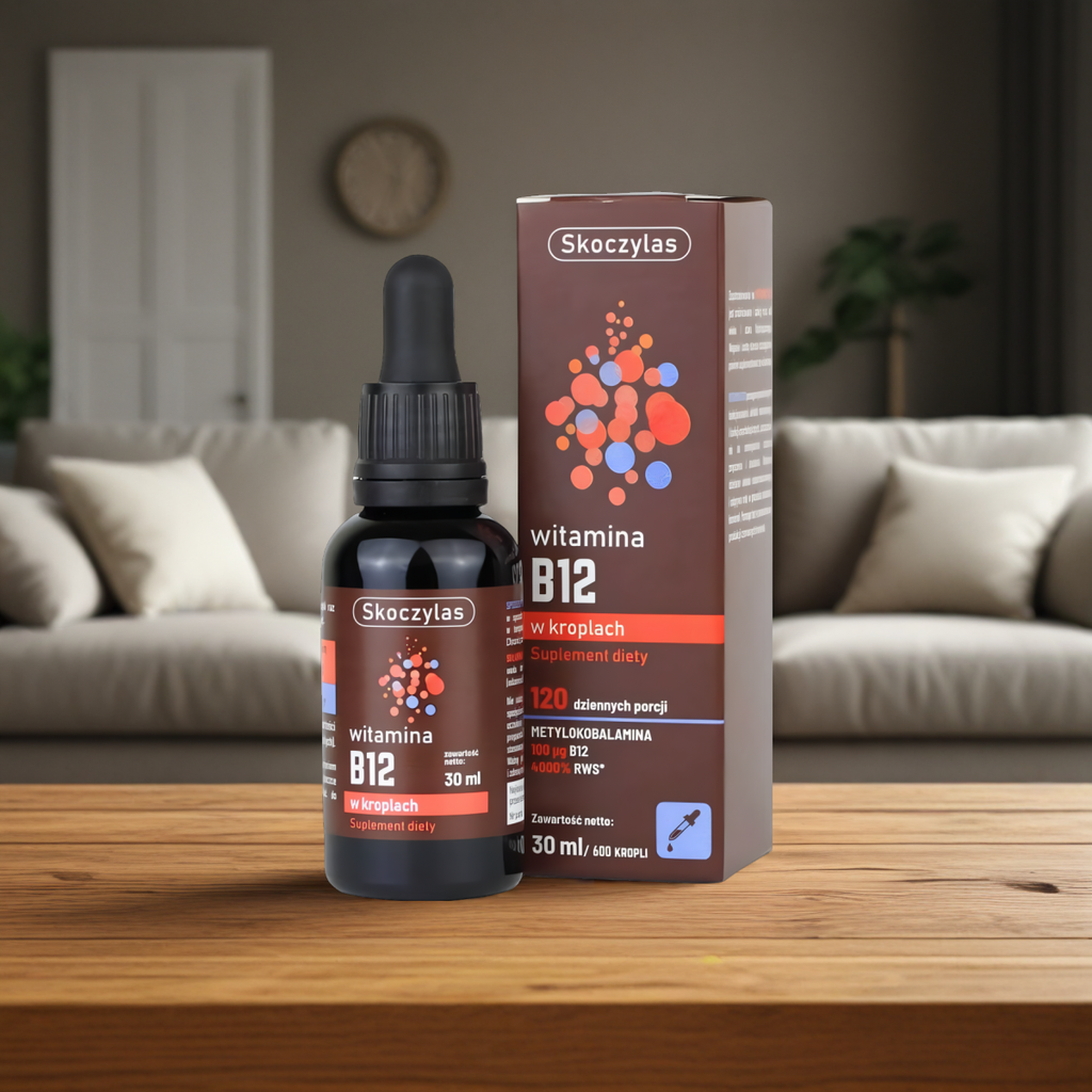 Witamina B12 w kroplach Metylokobalamina 100 μg Skoczylas - 30 ml