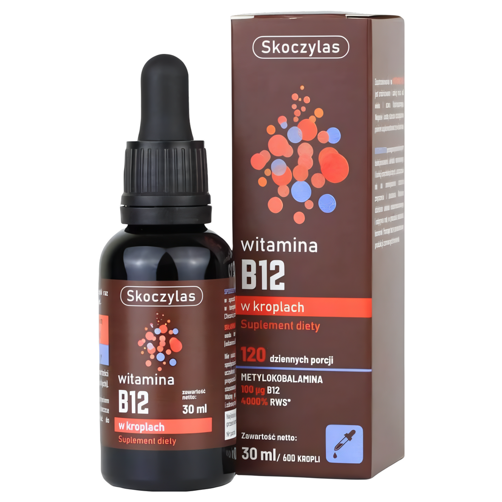 Witamina B12 w kroplach Metylokobalamina 100 μg Skoczylas - 30 ml