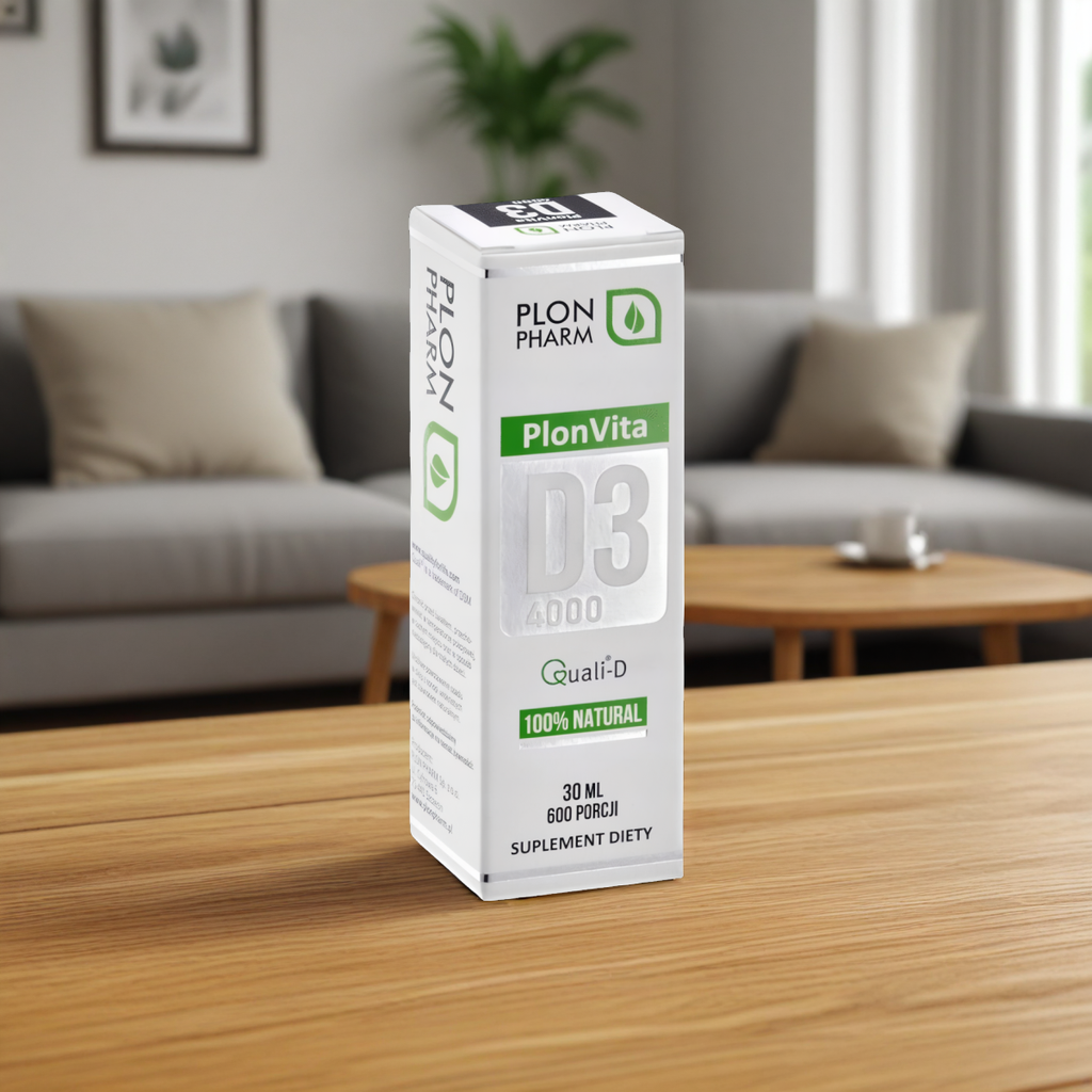 Witamina D3 4000 IU Plon Pharm - Na odporność, zmęczenie i mocne kości - 30 ml
