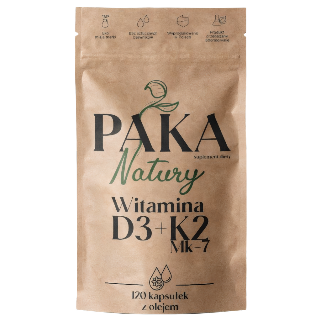 Witamina D3 K2 mk7 Paka Natury - 120 kapsułek miękkich