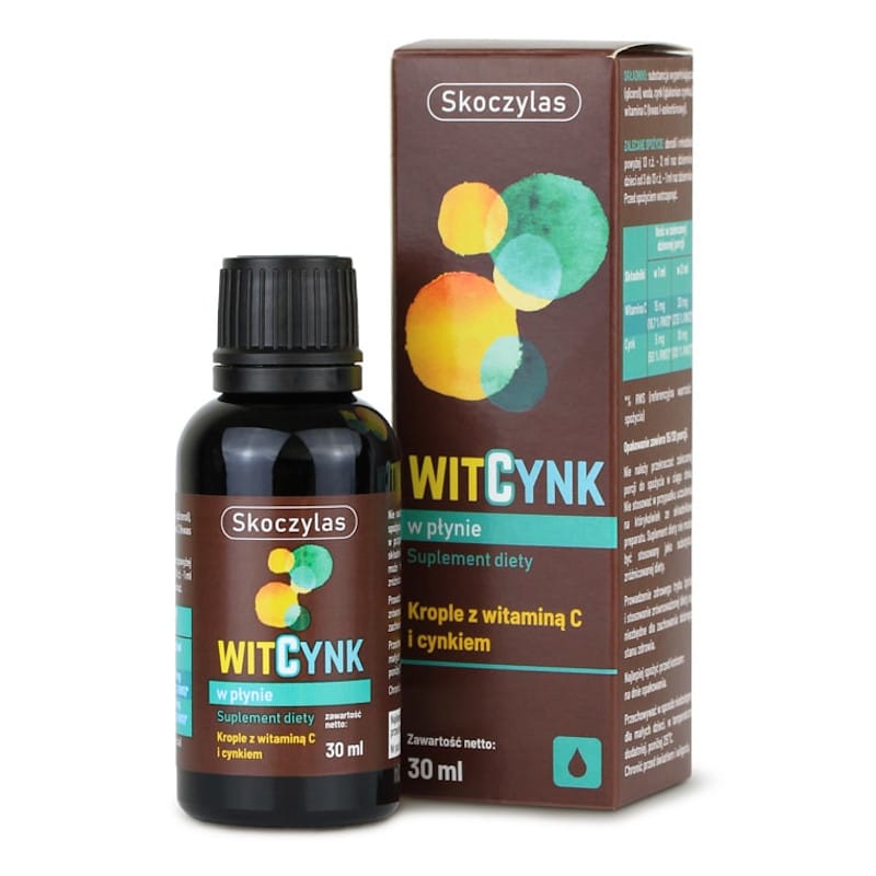 Witcynk w płynie Witamina C i Cynk Skoczylas - 30 ml