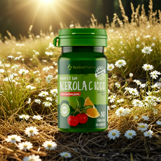 XeniVIT bio Acerola C 1000 Xenico Pharma - Wsparcie odporności - 30 tabletek do ssania