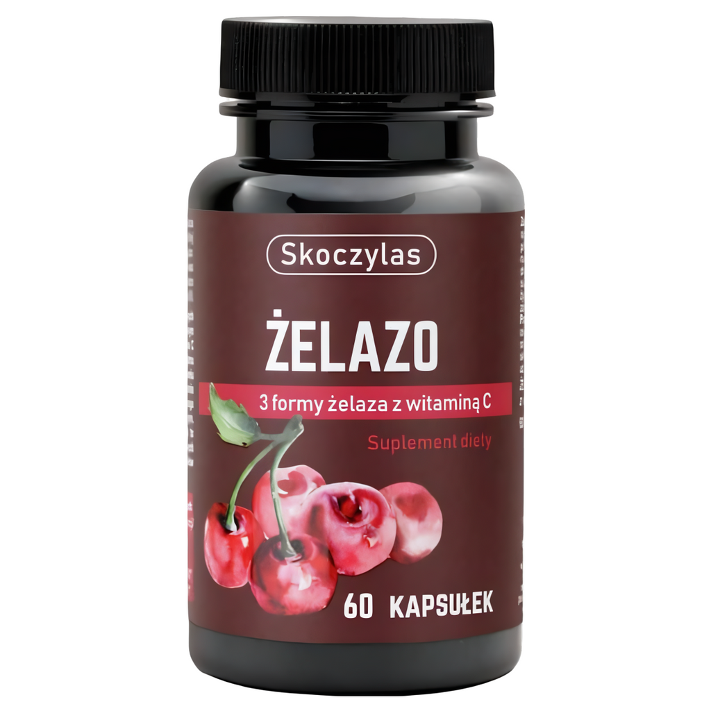 Żelazo 3 formy z witaminą C Skoczylas - Pokonaj anemię - 60 kapsułek