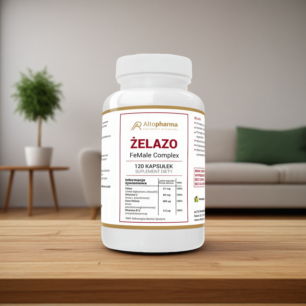 Żelazo complex Alto Pharma -  chelat diglicynianu żelaza II - 120 kapsułek