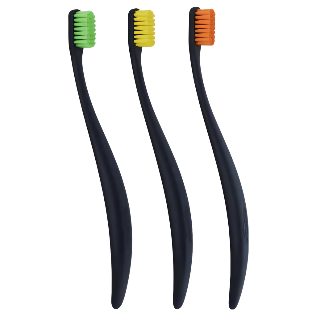 Zestaw szczoteczek do zębów Promis TRIO z bioplastiku - 3 sztuki (Kolor: kolorowe)