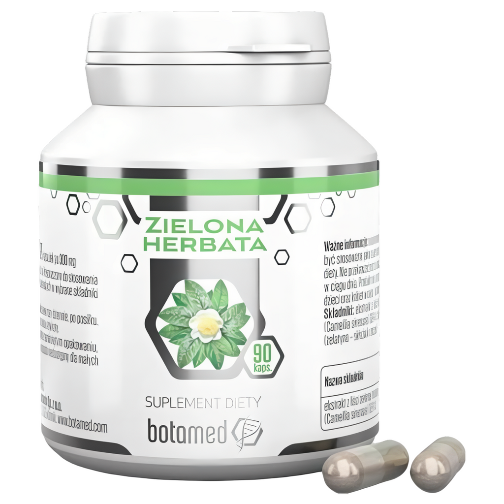 Zielona herbata Ekstrakt ziołowy 300 mg Botamed - Wspiera trawienie - 90 kapsułek