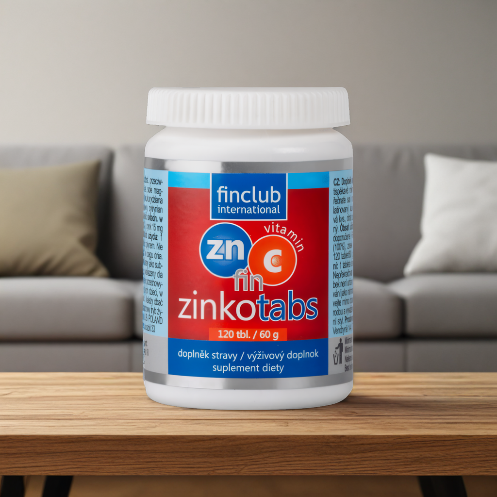 Zinkotabs Finclub - Źródło cynku i witaminy C - 120 tabletek